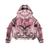 Acid Wash Oversized Hoodie Sun Faded Embroidered French Terry