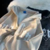 Embroidered Logo Heavyweight Pullover Hoodie Ribbed Bottom Cotton