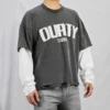 A7404e0aa245b46e7a424a52b50af5b5dV.webp Distressed Embroidery Double Layer Long Sleeve Graphic Shirt