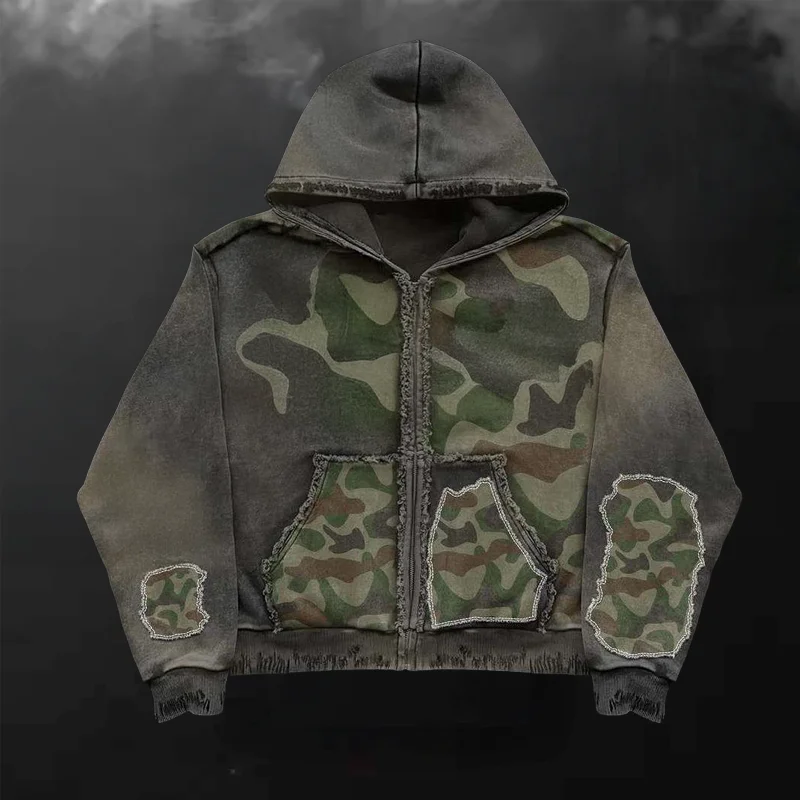 A9fd7f67c35174ce9a94b5ae41e7b0ef30.webp Acid Wash Winter Lined Hoodie Distressed Embroidery Sun Faded