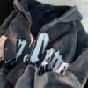 Embroidered Logo Heavyweight Pullover Hoodie Ribbed Bottom Cotton