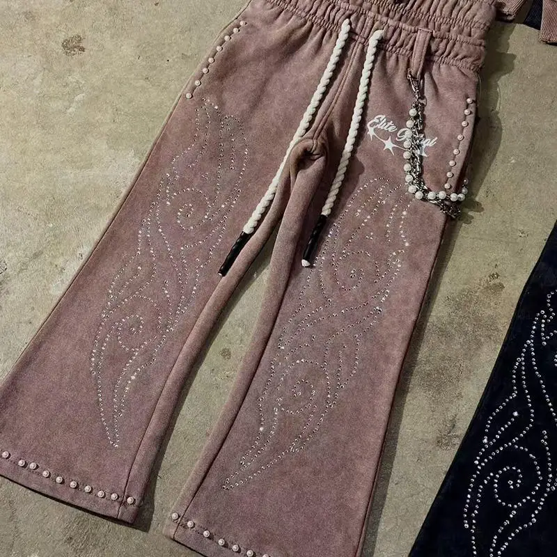 H0ac64271b83841a1b648ea44045afca8f.webp Double Waist Embroidered Sweatpants and Hoodie Set Acid Wash