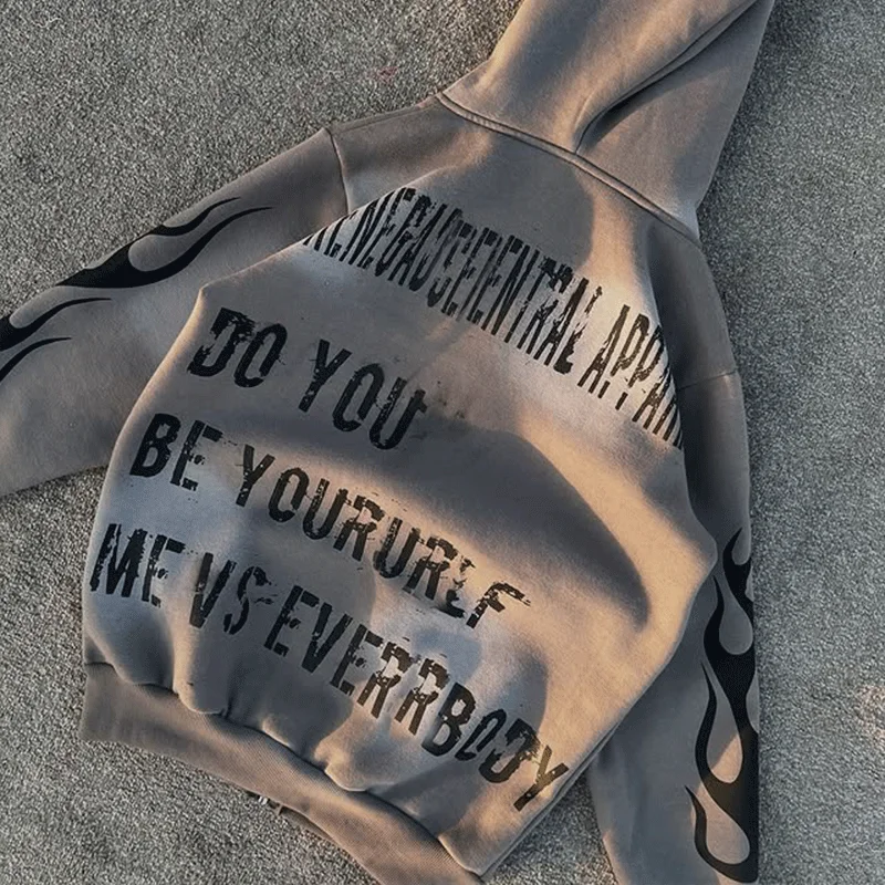 Blank French Terry Oversized Zip Up Hoodie 500 GSM Embroidery