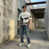 Custom 300GSM Boxy Fit T-Shirt | 3D Rhinestone Logo High-End Streetwear