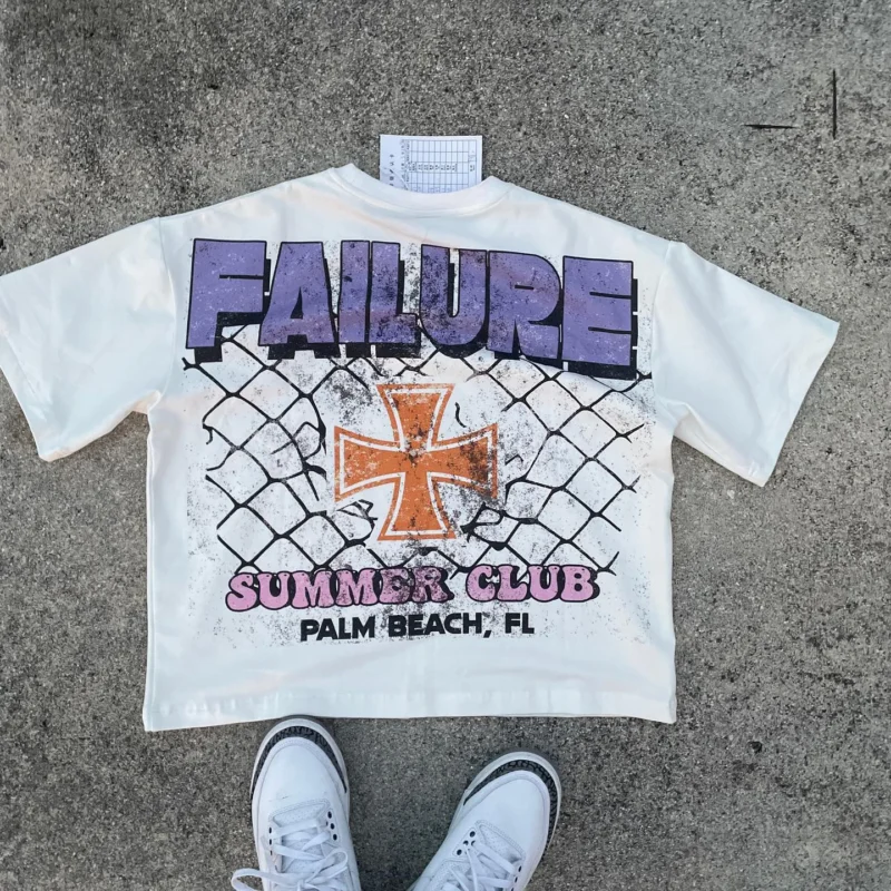 H4337996ad8234f4c816050a8e8d47e87x.webp 300g Drop Shoulder Oversized Tee | DTG Solid Pattern Custom Design