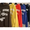 Corduroy Hooded Jacket with Colorful Embroidery Zipper Closure