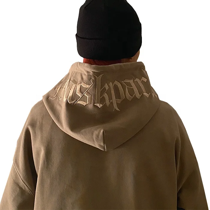 French Terry Heavyweight Hoodie with Embroidery Custom