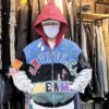 H5963830d96a44cb28fe0df8c006c7990Z.webp Patchwork Color Block Distressed Zipper Hoodie Rhinestone