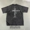 Discharge Printed Heavy Tshirt | Acid Wash Breathable Knitted Cotton