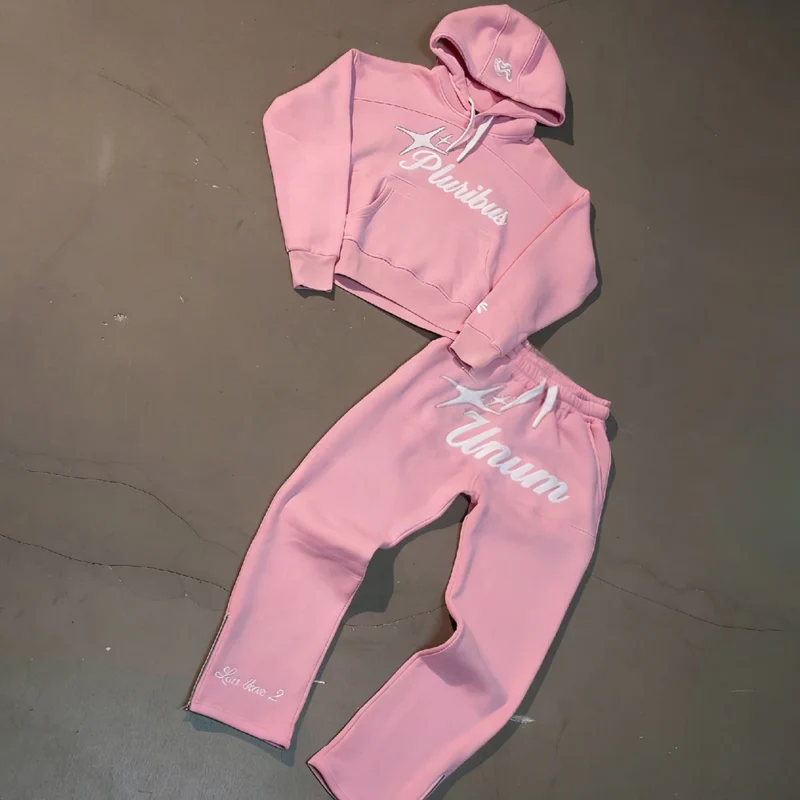 H77899f40db584fa2ae921fe763585701k.webp Embroidered Tracksuit Set Hoodie and Jogger Pants Distressed