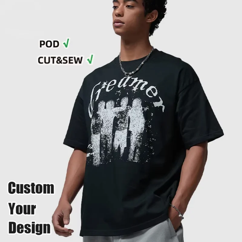 H784fe2b8ee7d4e3185cf0aac8890622df.webp Heavyweight Bulk Tshirt | Custom Logo Full Digital Print Men??s Plus Size