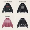 H7e6737775e3d487f8fb0cb6f14472675l.webp Acid Wash Vintage Applique Hoodie Heavyweight Bleached Moss
