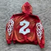 Sun Faded Acid Wash Hoodie Distressed Patch Embroidery Cotton