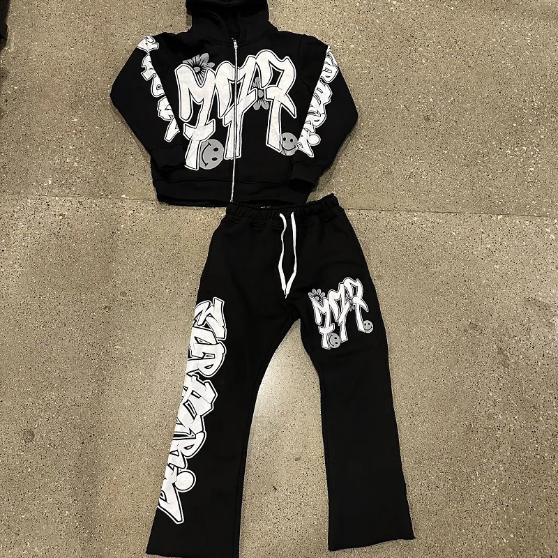 H82f6ee7a934a4eebabd07a59871ac6831.webp Heavyweight Hoodie and Sweatpants Set Loose Fit Tracksuit