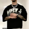 H851a773ecaba479cbf3d9a597df065003.webp Boxy Cropped French Terry Tee | O-Neck Screen Print Custom Logo