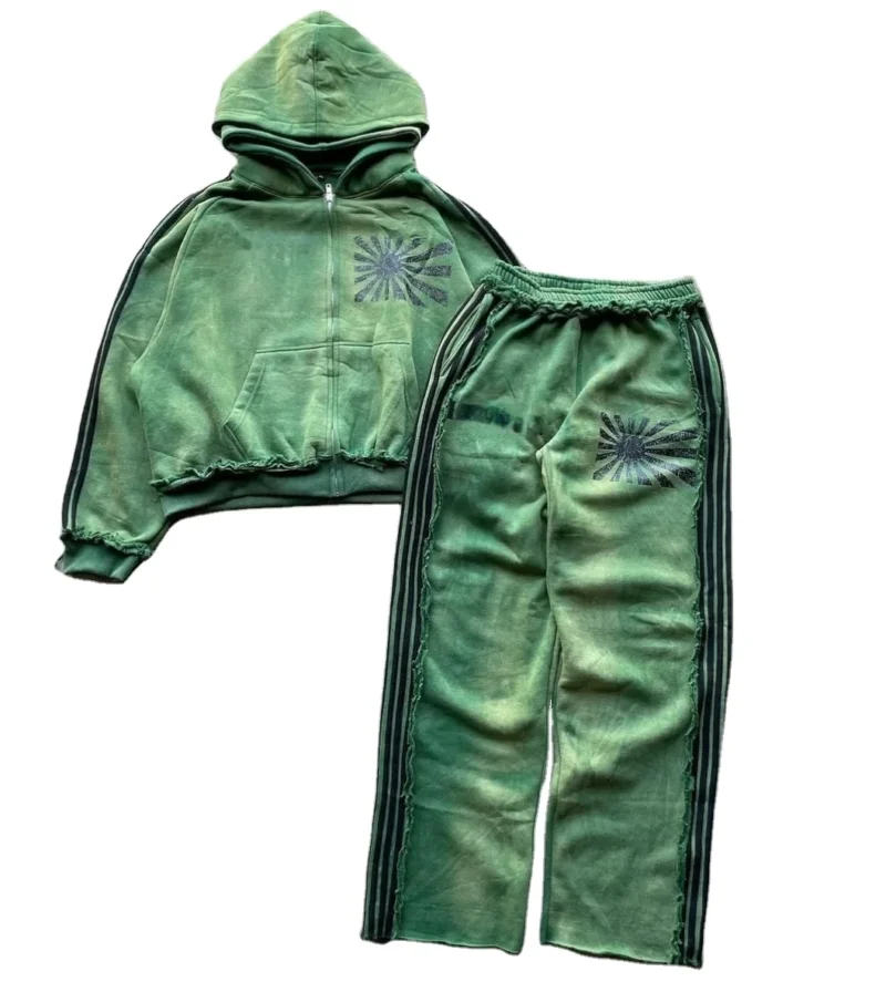 H88fd6af9b6df4595b93c532eac61521dh.webp Sun Fade Zip Sweatsuit Acid Wash Hoodie Two Piece Jogging Set