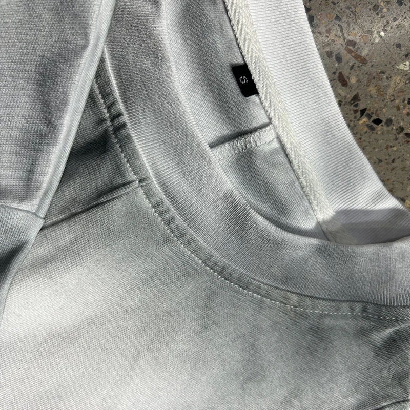 Splicing Dirty Cropped T-Shirt | Patchwork Vintage Boxy Tee for Men