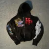 Ha5b2b8d10ad6479cbd79d98d57cf7104F.webp Cropped Zip Up Hoodie Acid Wash Distressed Patch Embroidery