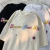 Hc6d2cf42c929469587abce159badead1q.webp Screen Printing Oversized Tee | Foam Puff Logo 100% Cotton Men