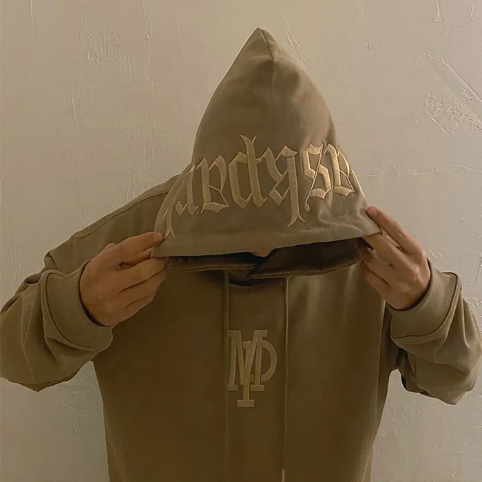 French Terry Heavyweight Hoodie with Embroidery Custom