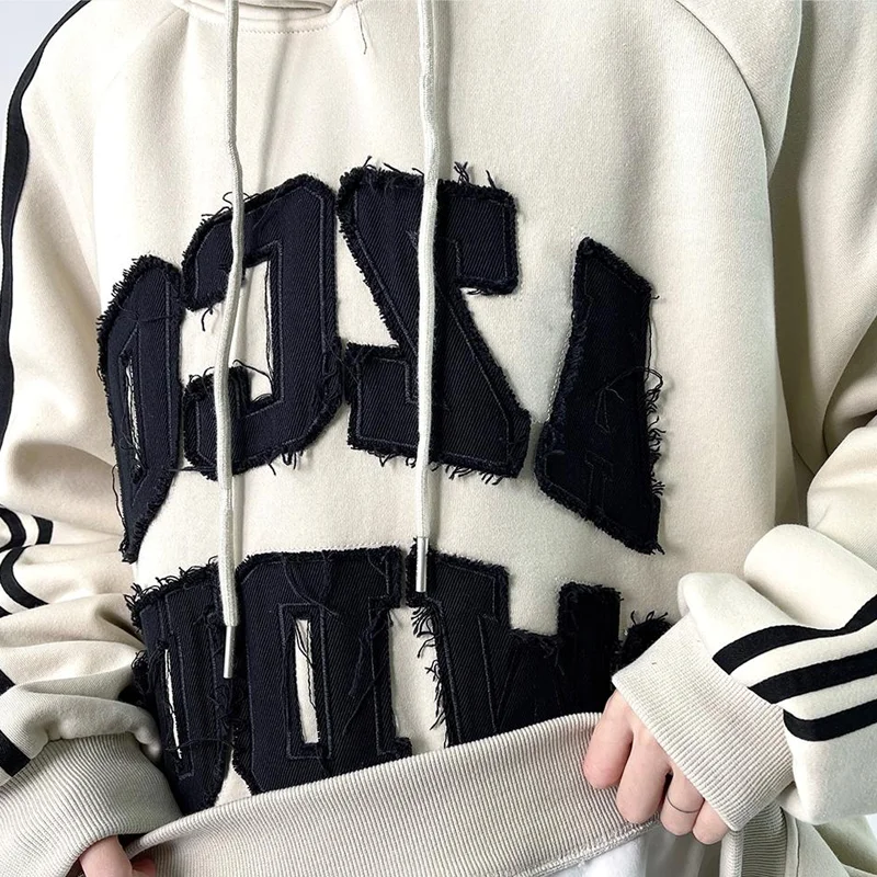 He6da08342d454f19a9fb17b15be7d422G.webp Distressed Embroidery Hoodie Drop Shoulder for Men