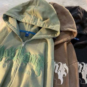 He7660ed1af1148ea9b5104229aac5253g.webp Embroidered Logo Zip Up Hoodie Chenille Embroidery Casual Wear
