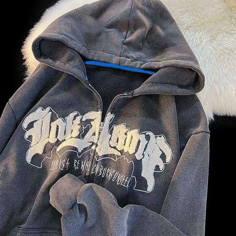 Heab71eee797546d7a2899d691eb878a97.webp Embroidered Logo Zip Up Hoodie Chenille Embroidery Casual Wear