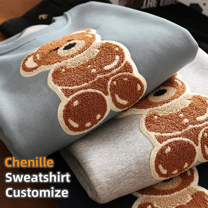 Hebe9bedd8a1f45e29ee0a83b43f9e935X.webp Chenille Embroidery Logo Pullover Hoodie French Terry Cotton