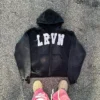 Hf0c381cda2ca416c86d38c50bc09196fY.webp Oversized Acid Washed Zip Up Hoodie Distressed Letter Embroidery