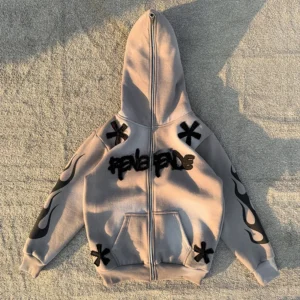 Blank French Terry Oversized Zip Up Hoodie 500 GSM Embroidery