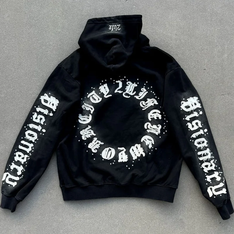 Embroidered Heavyweight Hoodie with 3D Puff Print