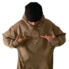 Embroidered Pullover Hoodie Heavyweight Oversized Knitted