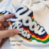 Embroidered Pullover Hoodie Heavyweight Oversized Knitted
