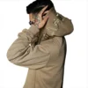 Embroidered Pullover Hoodie Heavyweight Oversized Knitted