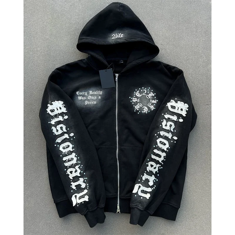 Embroidered Heavyweight Hoodie with 3D Puff Print