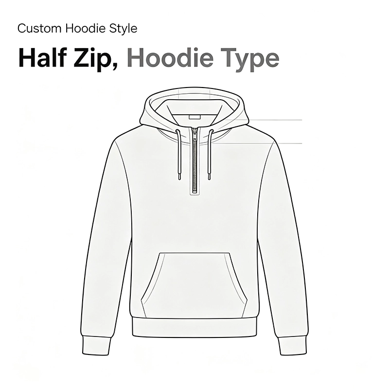 Custom Helf Zip Hoodie