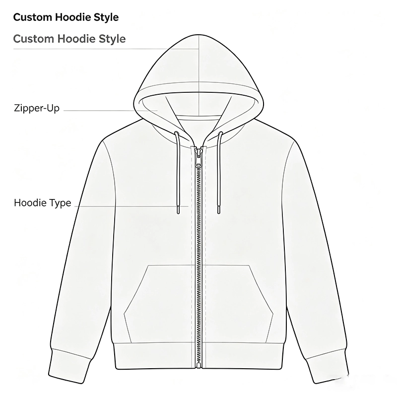 Custom zipper up Hoodie