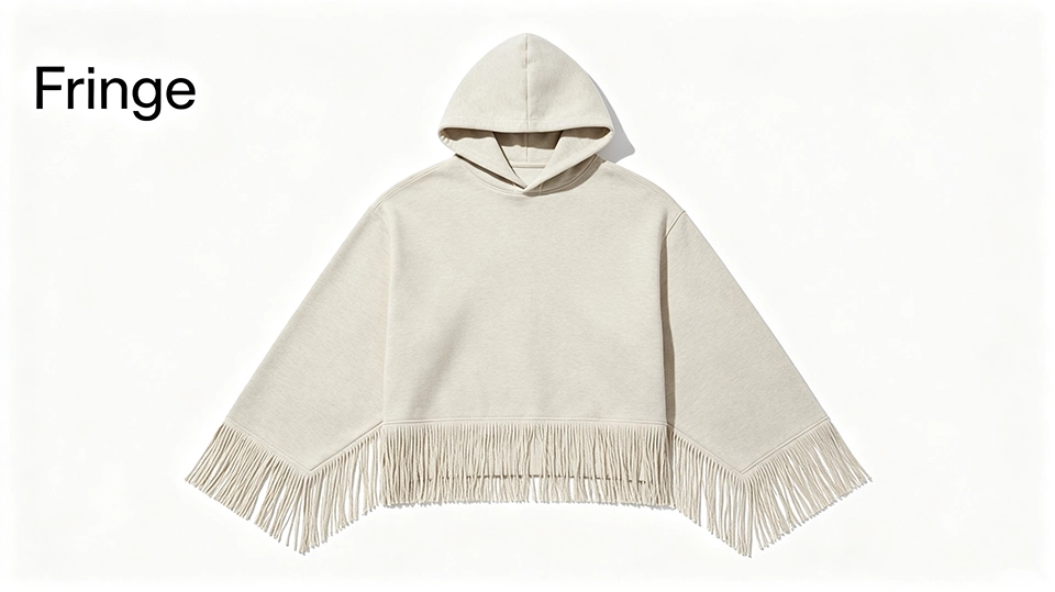 Fringe hoodie
