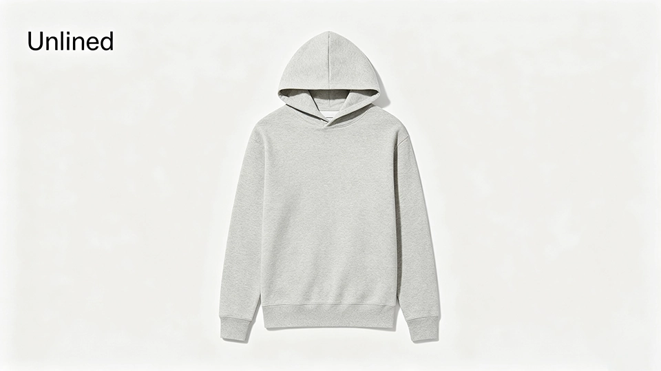 Unlined hoodie