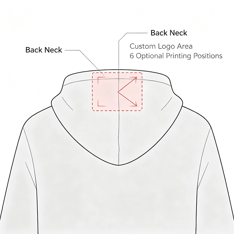 hoodie back neck custom logo