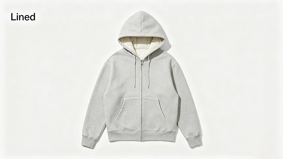 lined hoodie
